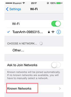 Kiểm tra kết nối mạng Wifi, 4G trên iPhone