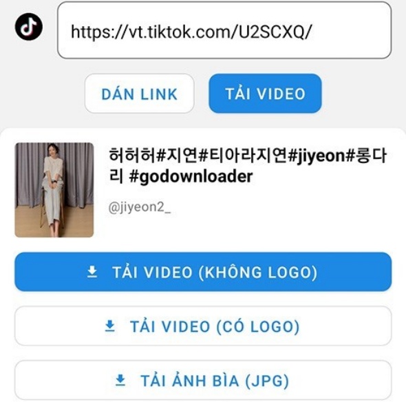 Tải video TikTok không logo trên iPhone bằng Snaptik