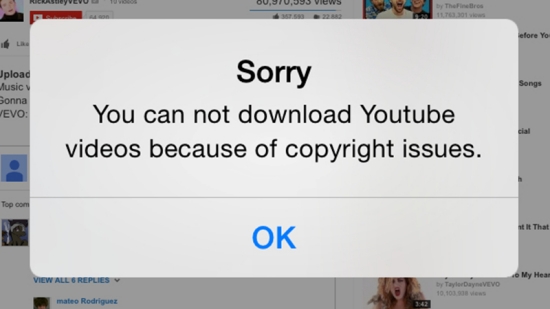Lý do Youtube không hiển thị Download