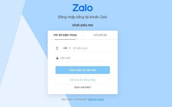 đăng nhập Zalo trên máy tính