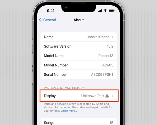 Những cách kiểm tra iPhone có bị thay linh kiện không iOS 17
