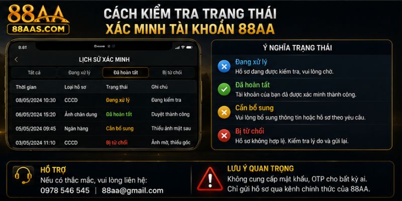 cách bảo vệ và kiểm tra tài khoản 88AA